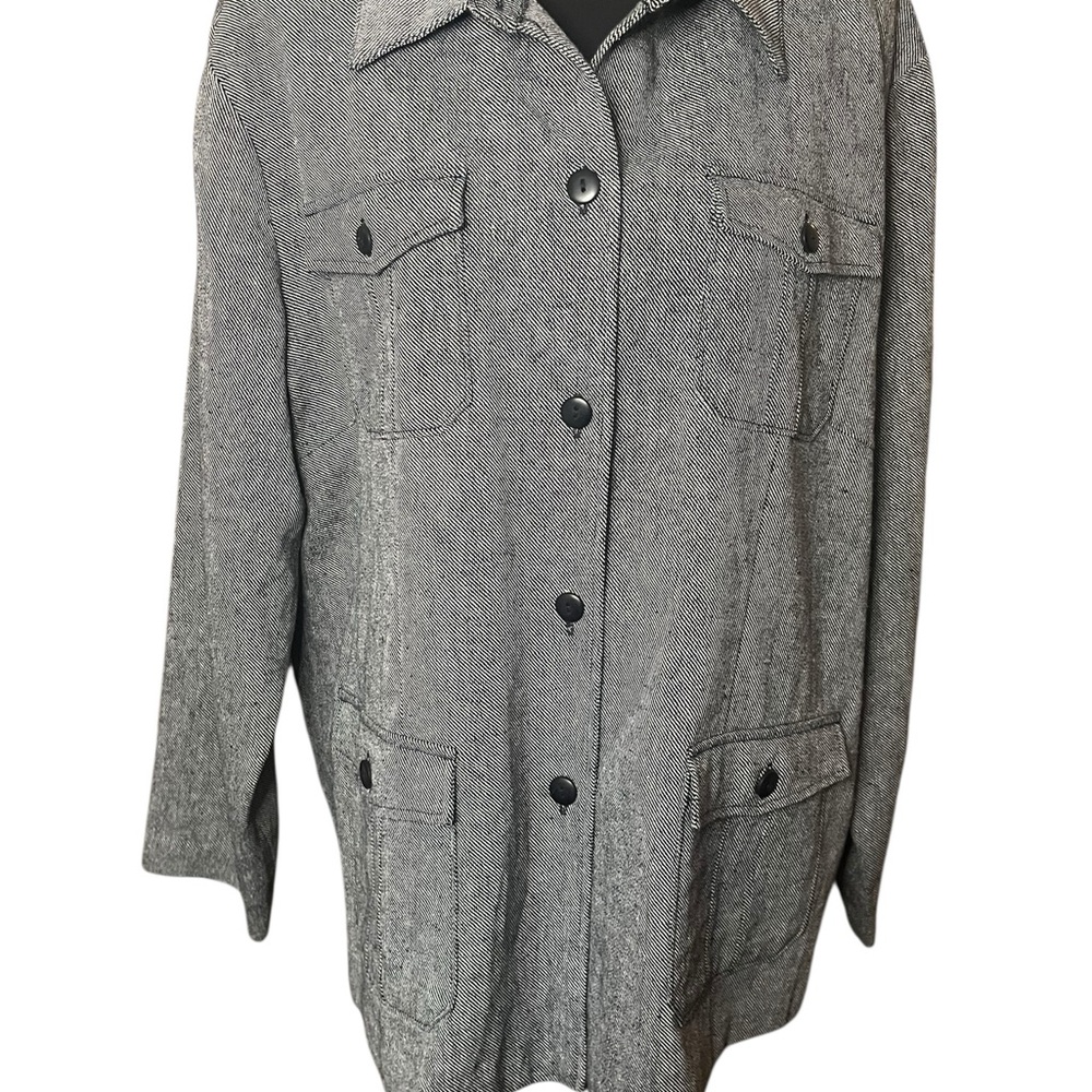 Dialogue Black and Gray Utility Jacket